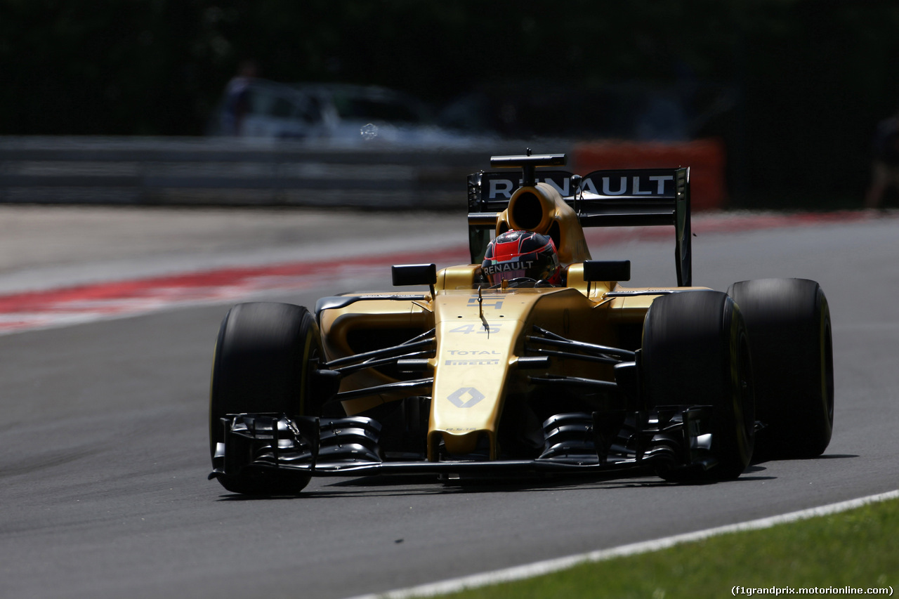 GP UNGHERIA, 22.07.2016 - Prove Libere 1, Esteban Ocon (FRA) Renault Sport Formula One Team Test Driver