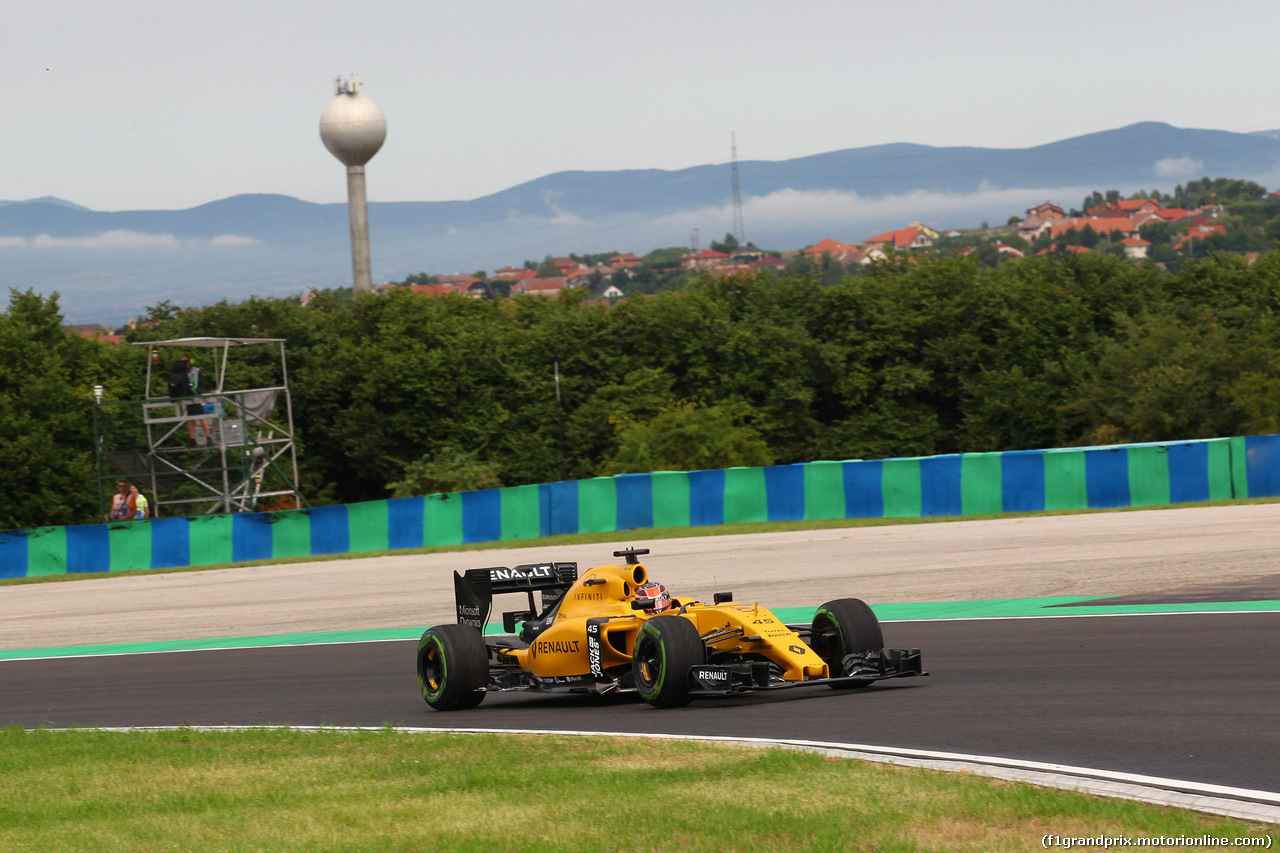 GP UNGHERIA, 22.07.2016 - Prove Libere 1, Jolyon Palmer (GBR) Renault Sport F1 Team RS16