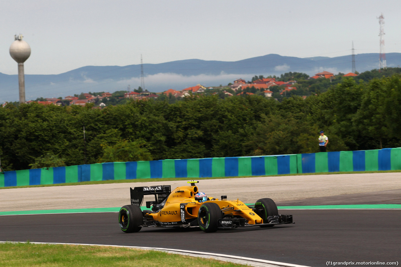 GP UNGHERIA, 22.07.2016 - Prove Libere 1, Jolyon Palmer (GBR) Renault Sport F1 Team RS16