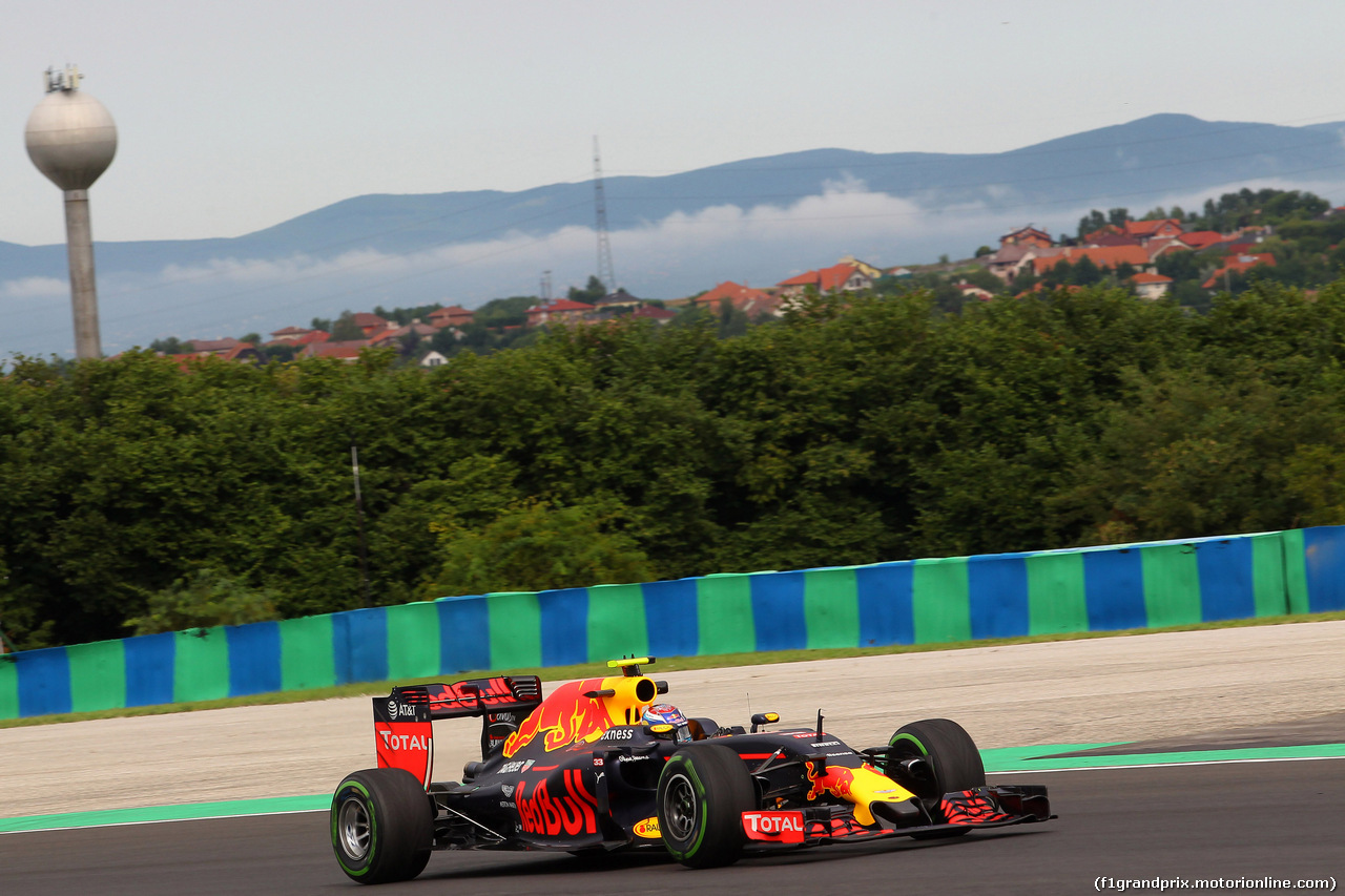 GP UNGHERIA, 22.07.2016 - Prove Libere 1, Max Verstappen (NED) Red Bull Racing RB12