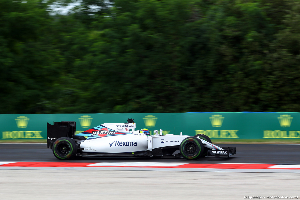 GP UNGHERIA, 22.07.2016 - Prove Libere 1, Felipe Massa (BRA) Williams FW38