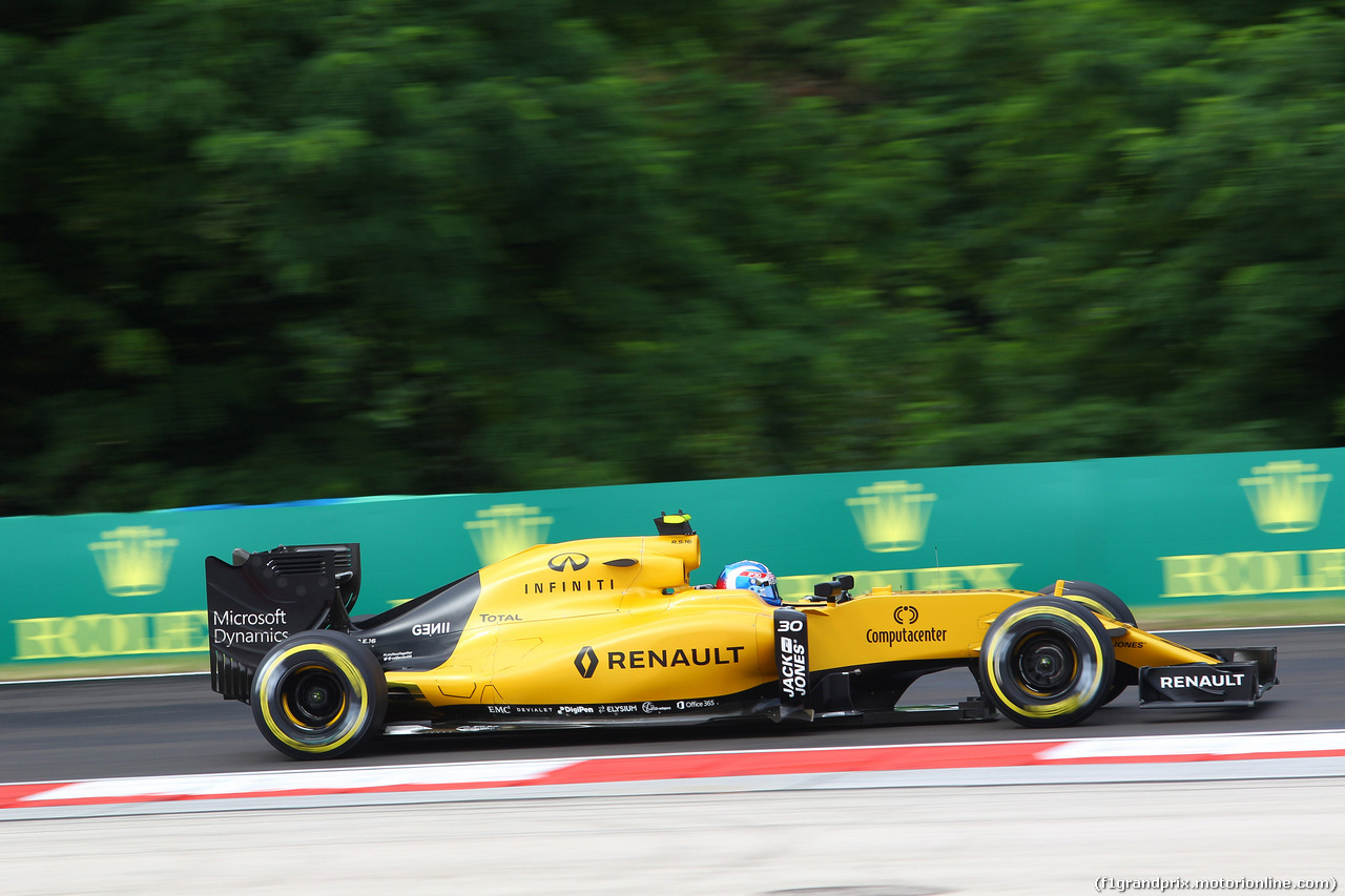 GP UNGHERIA, 22.07.2016 - Prove Libere 1, Jolyon Palmer (GBR) Renault Sport F1 Team RS16