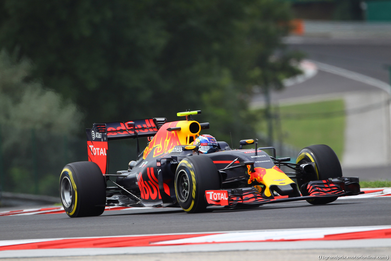 GP UNGHERIA, 22.07.2016 - Prove Libere 1, Max Verstappen (NED) Red Bull Racing RB12