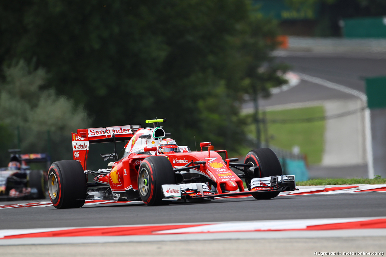 GP UNGHERIA, 22.07.2016 - Prove Libere 1, Kimi Raikkonen (FIN) Ferrari SF16-H