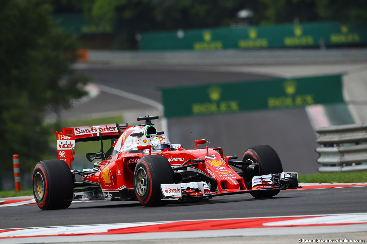 GP UNGHERIA, 22.07.2016 - Prove Libere 1, Sebastian Vettel (GER) Ferrari SF16-H