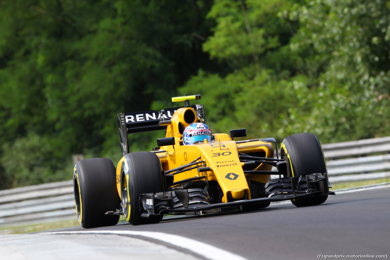 GP UNGHERIA, 22.07.2016 - Prove Libere 1, Jolyon Palmer (GBR) Renault Sport F1 Team RS16