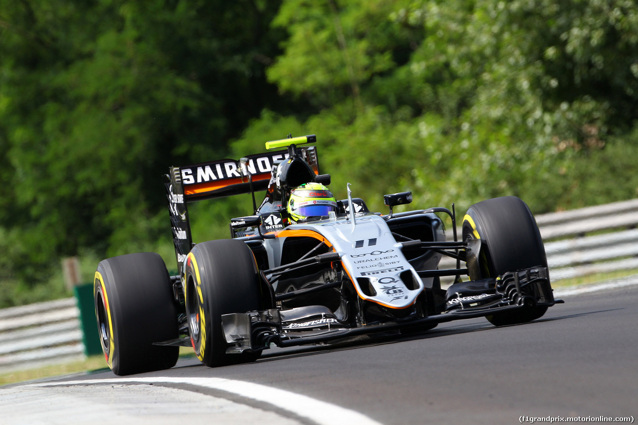 GP UNGHERIA, 22.07.2016 - Prove Libere 1, Sergio Perez (MEX) Sahara Force India F1 VJM09