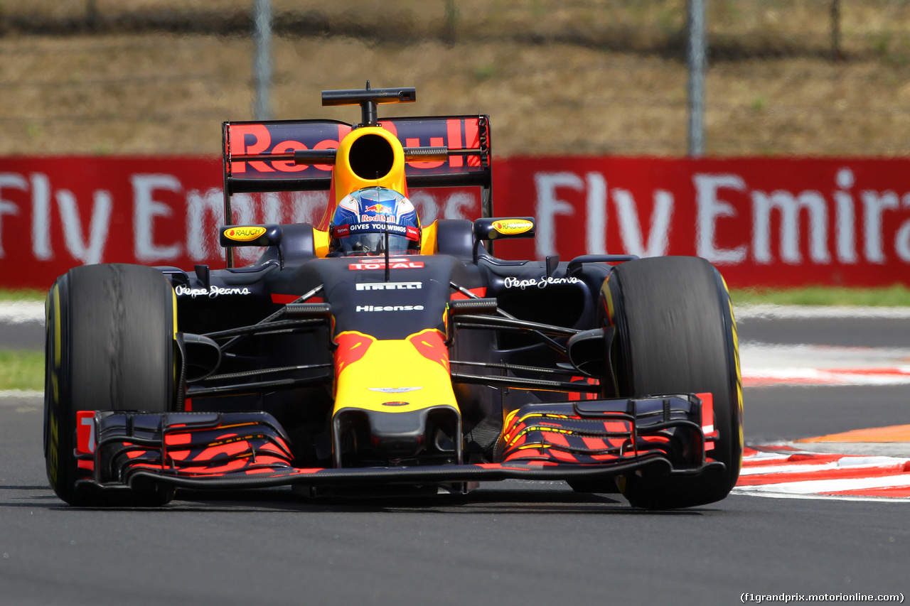 GP UNGHERIA, 22.07.2016 - Prove Libere 1, Daniel Ricciardo (AUS) Red Bull Racing RB12