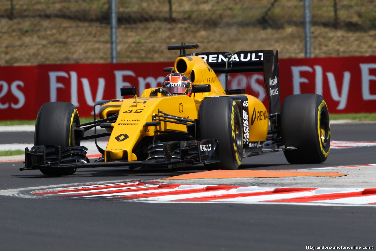 GP UNGHERIA, 22.07.2016 - Prove Libere 1, Esteban Ocon (FRA) Renault Sport Formula One Team Test Driver