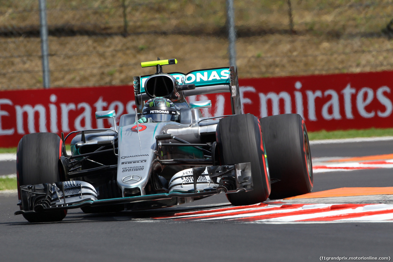 GP UNGHERIA, 22.07.2016 - Prove Libere 1, Nico Rosberg (GER) Mercedes AMG F1 W07 Hybrid