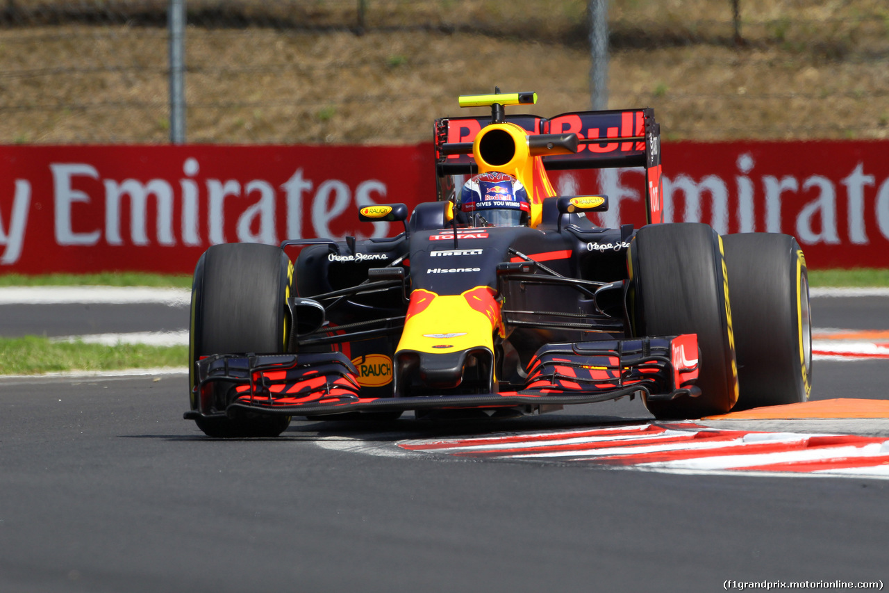 GP UNGHERIA, 22.07.2016 - Prove Libere 1, Max Verstappen (NED) Red Bull Racing RB12
