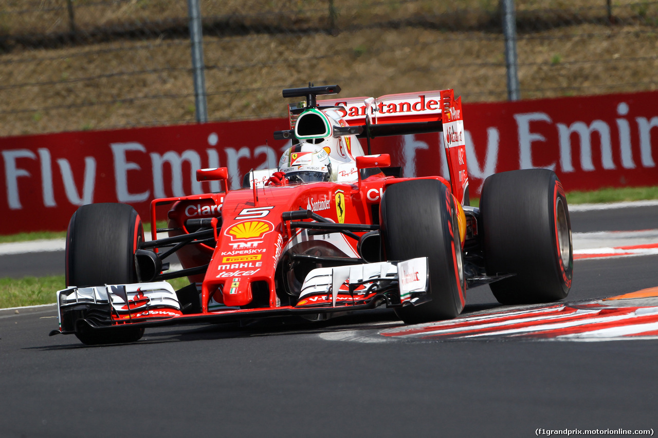 GP UNGHERIA, 22.07.2016 - Prove Libere 1, Sebastian Vettel (GER) Ferrari SF16-H