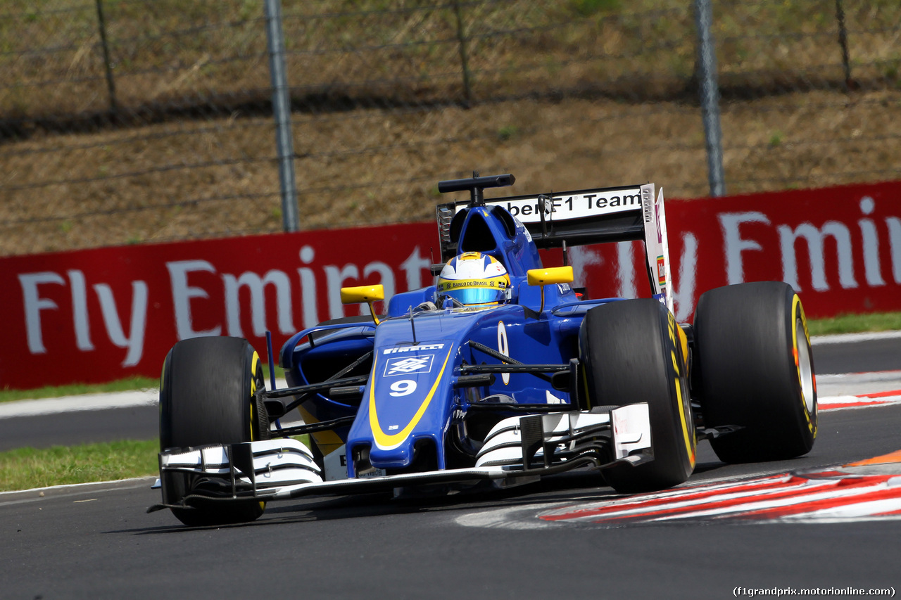 GP UNGHERIA, 22.07.2016 - Prove Libere 1, Marcus Ericsson (SUE) Sauber C34