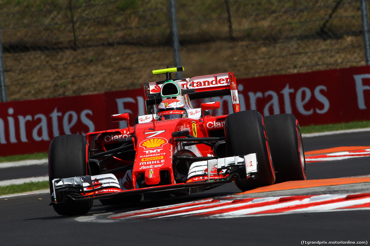GP UNGHERIA, 22.07.2016 - Prove Libere 1, Kimi Raikkonen (FIN) Ferrari SF16-H