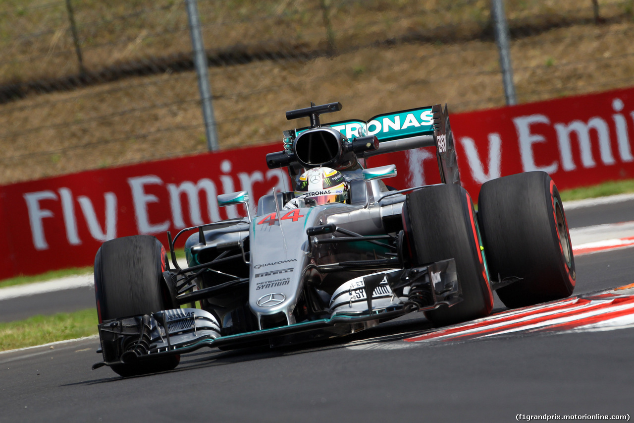 GP UNGHERIA, 22.07.2016 - Prove Libere 1, Lewis Hamilton (GBR) Mercedes AMG F1 W07 Hybrid