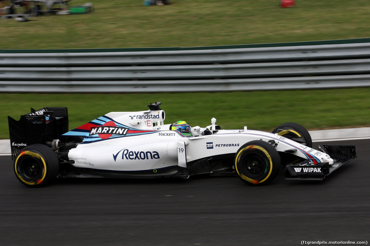 GP UNGHERIA, 22.07.2016 - Prove Libere 2, Felipe Massa (BRA) Williams FW38