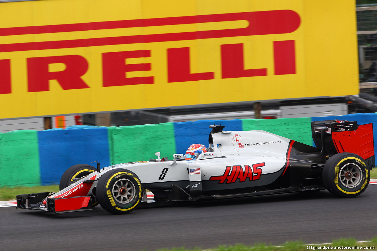 GP UNGHERIA, 22.07.2016 - Prove Libere 2, Romain Grosjean (FRA) Haas F1 Team VF-16