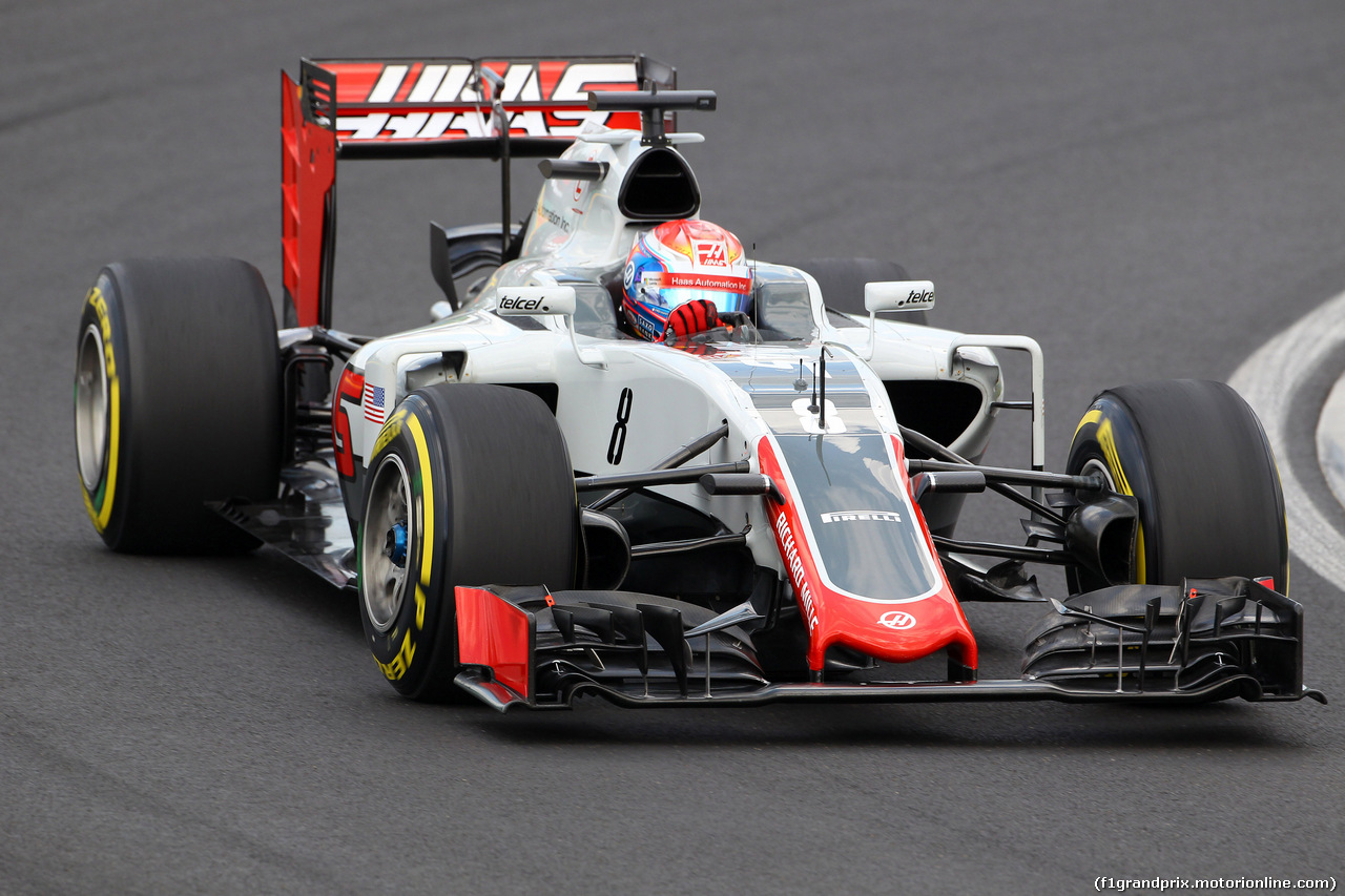 GP UNGHERIA, 22.07.2016 - Prove Libere 2, Romain Grosjean (FRA) Haas F1 Team VF-16