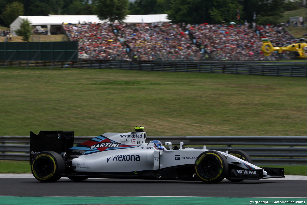 GP UNGHERIA, 22.07.2016 - Prove Libere 2, Valtteri Bottas (FIN) Williams FW38