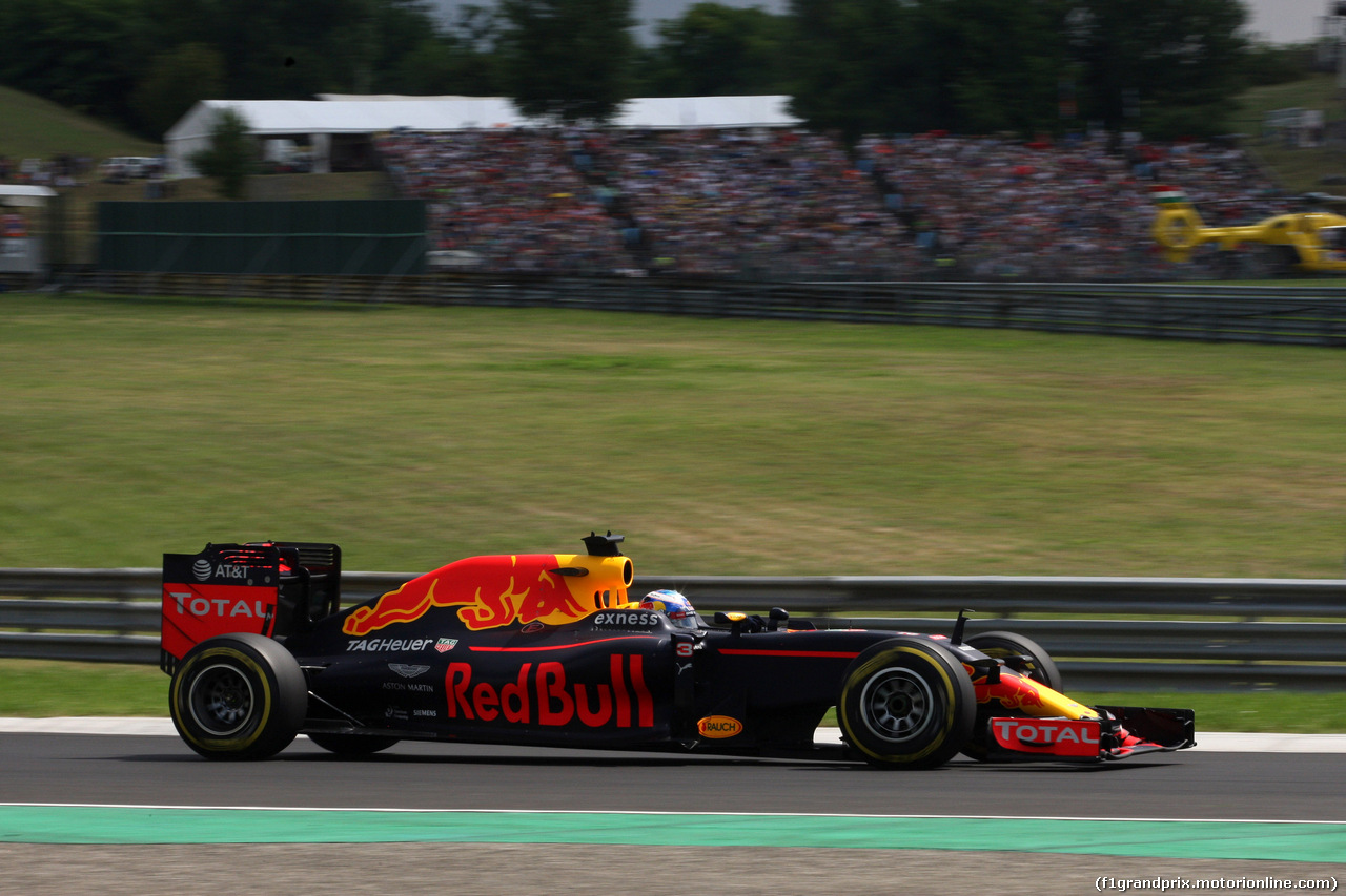 GP UNGHERIA, 22.07.2016 - Prove Libere 2, Daniel Ricciardo (AUS) Red Bull Racing RB12
