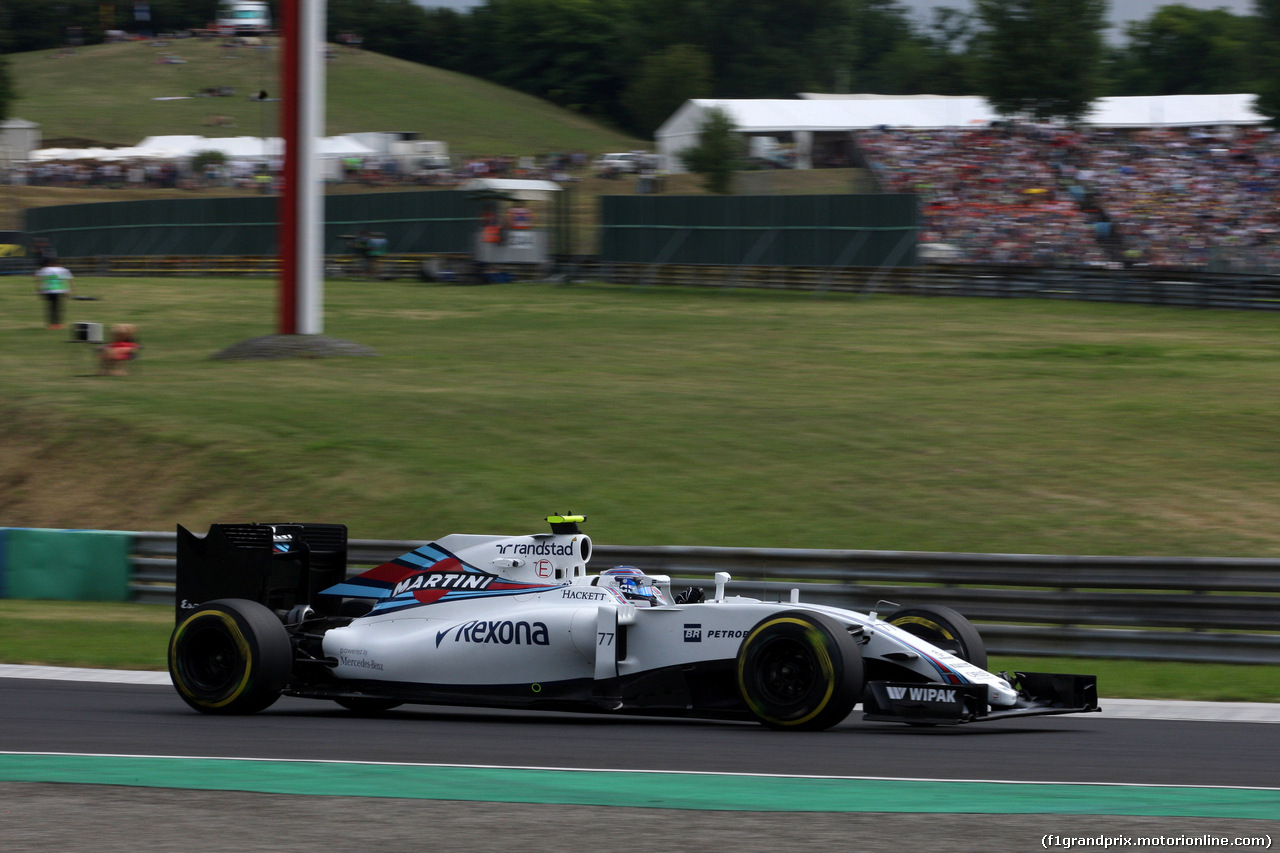 GP UNGHERIA, 22.07.2016 - Prove Libere 2, Valtteri Bottas (FIN) Williams FW38