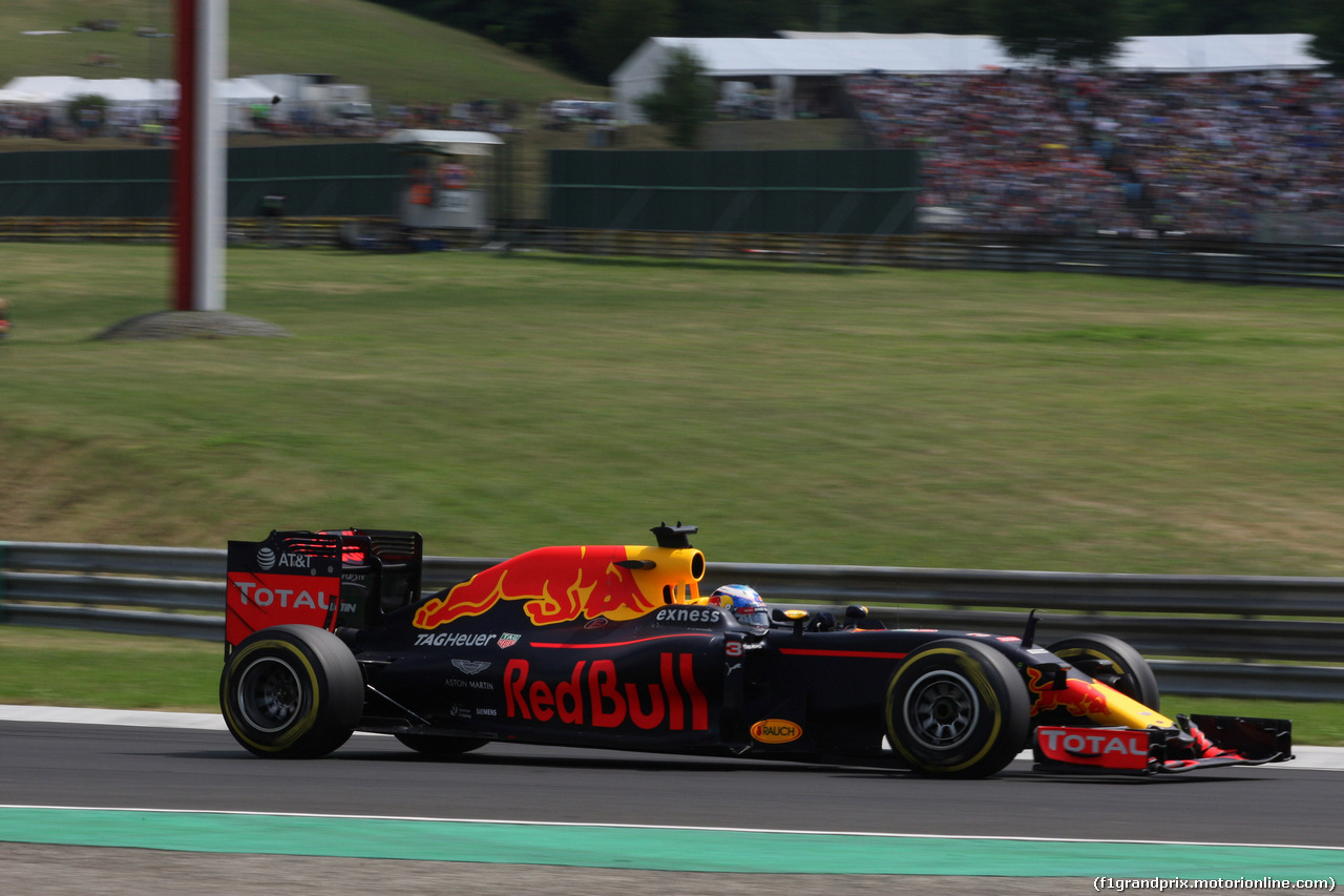 GP UNGHERIA, 22.07.2016 - Prove Libere 2, Daniel Ricciardo (AUS) Red Bull Racing RB12