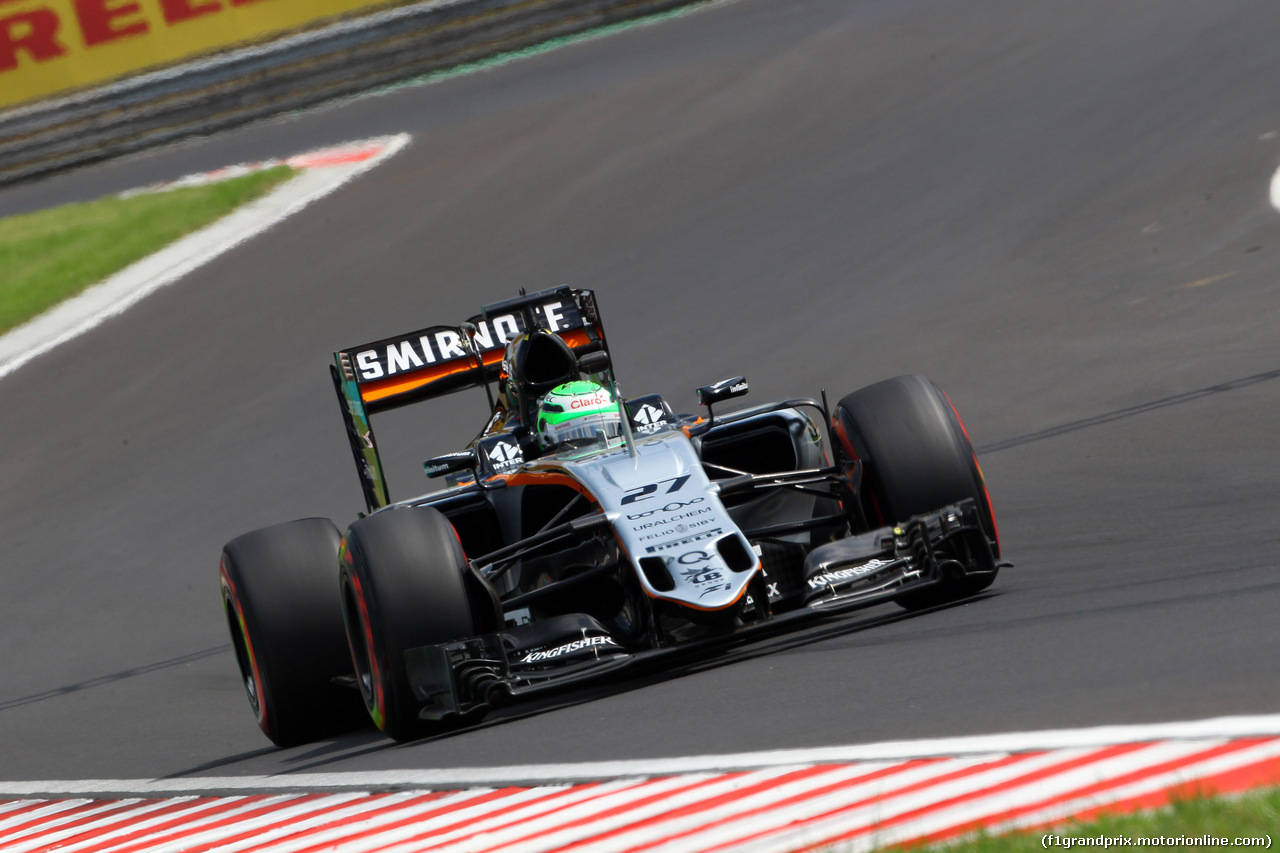 GP UNGHERIA, 22.07.2016 - Prove Libere 2, Nico Hulkenberg (GER) Sahara Force India F1 VJM09