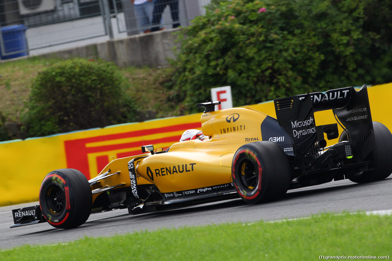 GP UNGHERIA, 22.07.2016 - Prove Libere 2, Kevin Magnussen (DEN) Renault Sport F1 Team RS16