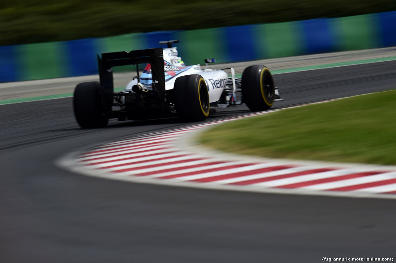 GP UNGHERIA, 22.07.2016 - Prove Libere 2, Felipe Massa (BRA) Williams FW38