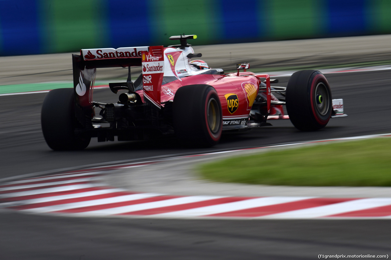 GP UNGHERIA, 22.07.2016 - Prove Libere 2, Kimi Raikkonen (FIN) Ferrari SF16-H