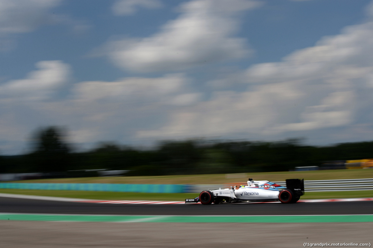 GP UNGHERIA, 22.07.2016 - Prove Libere 2, Felipe Massa (BRA) Williams FW38
