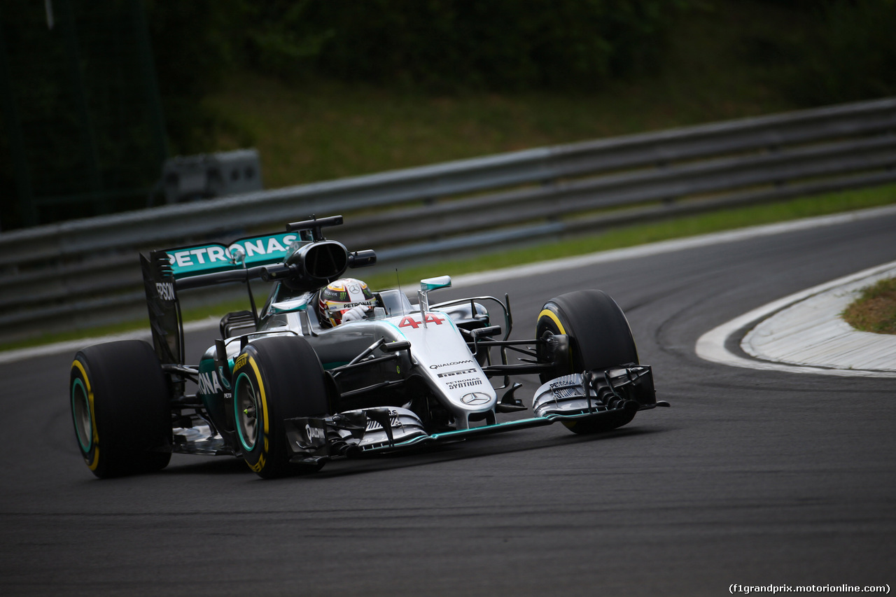 GP UNGHERIA, 22.07.2016 - Prove Libere 2, Lewis Hamilton (GBR) Mercedes AMG F1 W07 Hybrid