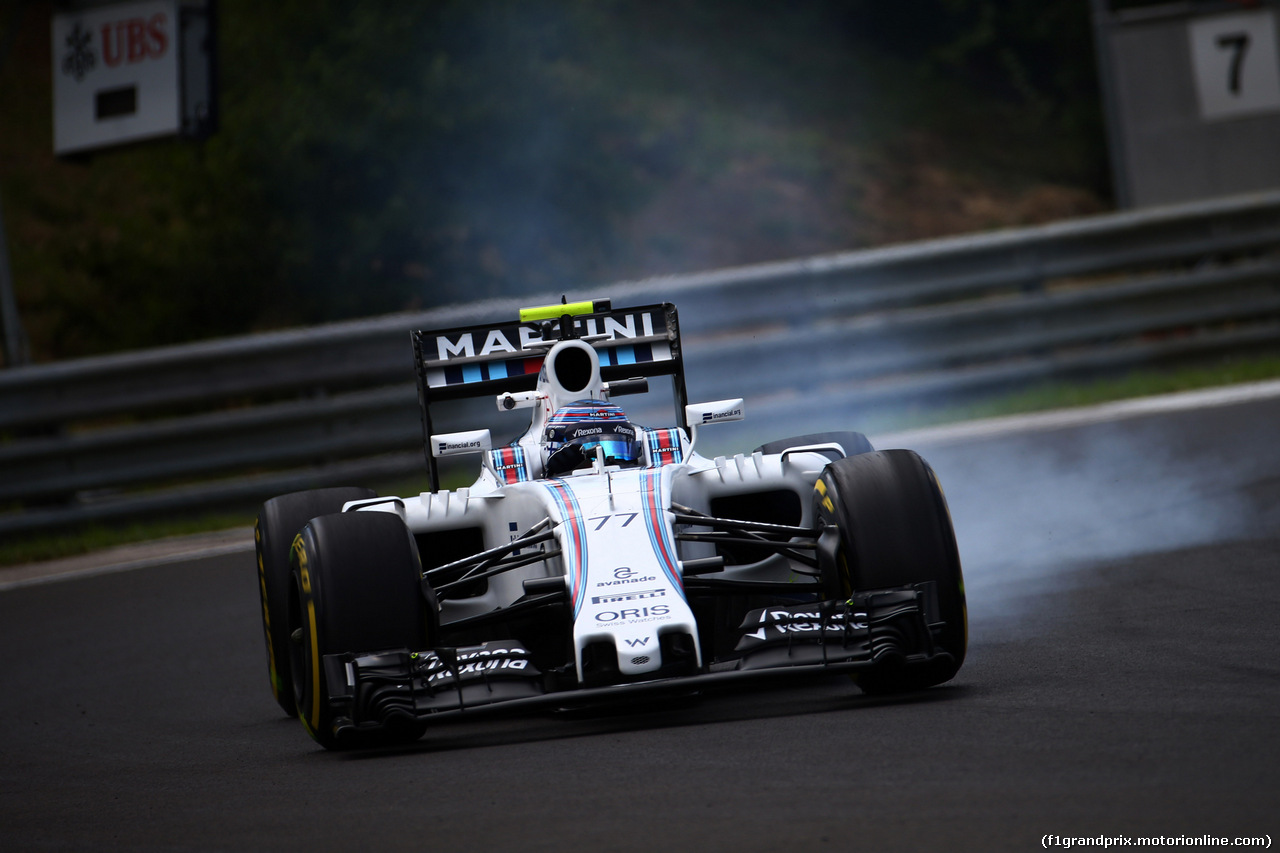 GP UNGHERIA, 22.07.2016 - Prove Libere 2, Valtteri Bottas (FIN) Williams FW38