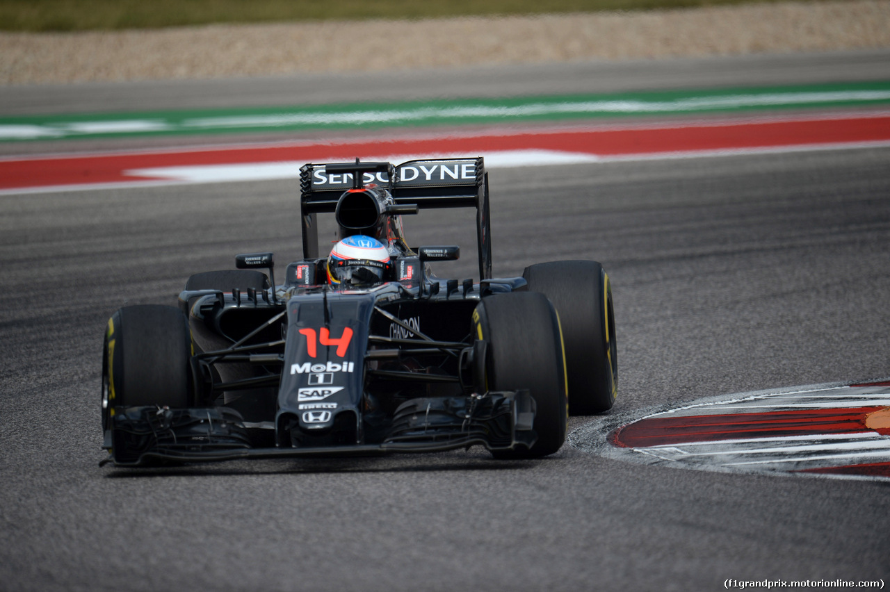 GP USA, 23.10.2016 - Gara, Fernando Alonso (ESP) McLaren Honda MP4-31