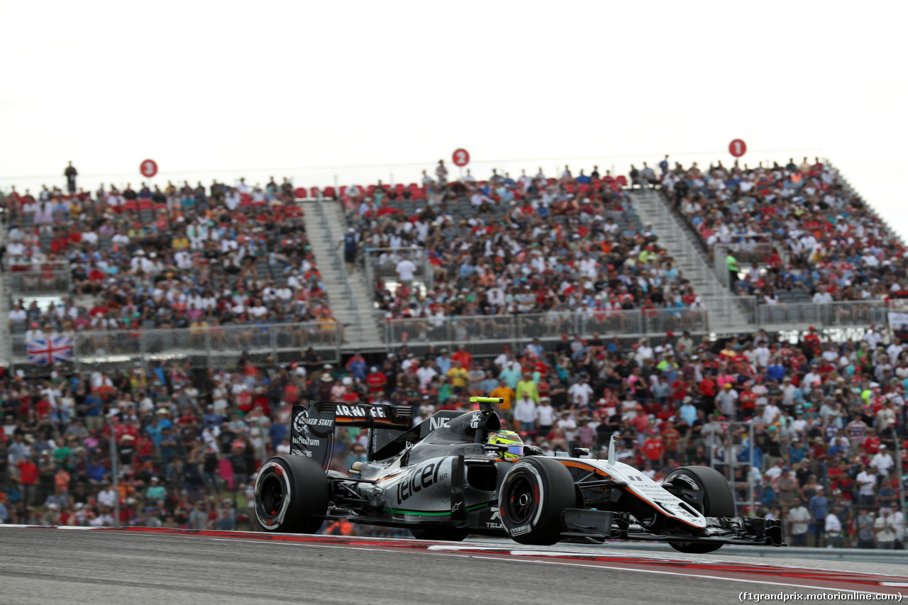 GP USA, 23.10.2016 - Gara, Sergio Perez (MEX) Sahara Force India F1 VJM09