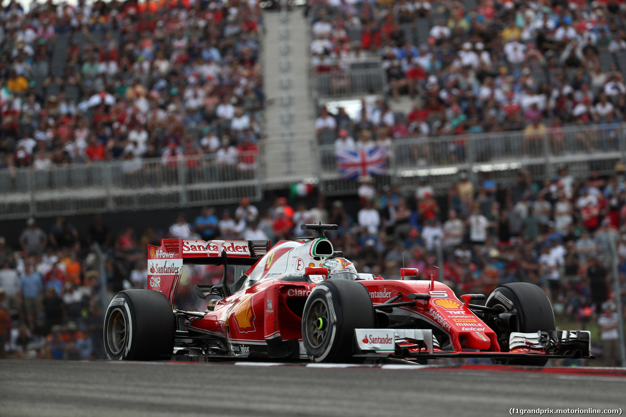 GP USA, 23.10.2016 - Gara, Sebastian Vettel (GER) Ferrari SF16-H