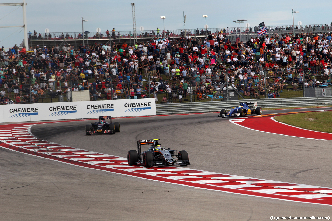 GP USA, 23.10.2016 - Gara, Sergio Perez (MEX) Sahara Force India F1 VJM09