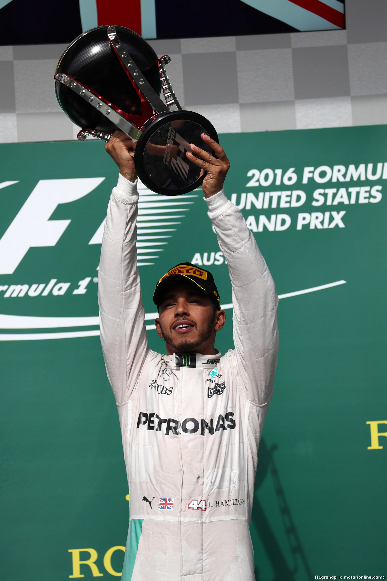 GP USA, 23.10.2016 - Gara, Lewis Hamilton (GBR) Mercedes AMG F1 W07 Hybrid vincitore