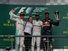 GP USA, 23.10.2016 - Gara, secondo Nico Rosberg (GER) Mercedes AMG F1 W07 Hybrid, Victoria Vowles, Lewis Hamilton (GBR) Mercedes AMG F1 W07 Hybrid vincitore e terzo Daniel Ricciardo (AUS) Red Bull Racing RB12