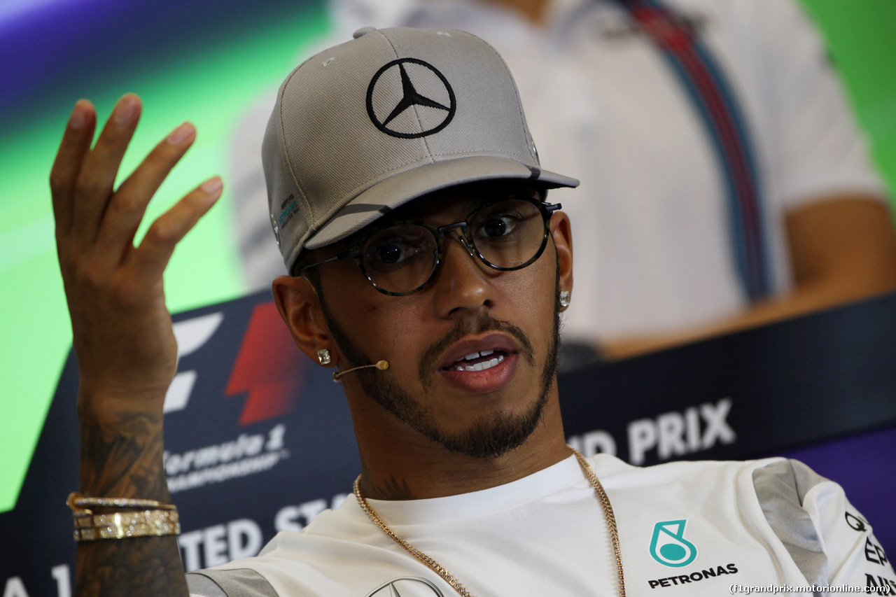 GP USA, 20.10.2016 - Conferenza Stampa, Lewis Hamilton (GBR) Mercedes AMG F1 W07 Hybrid
