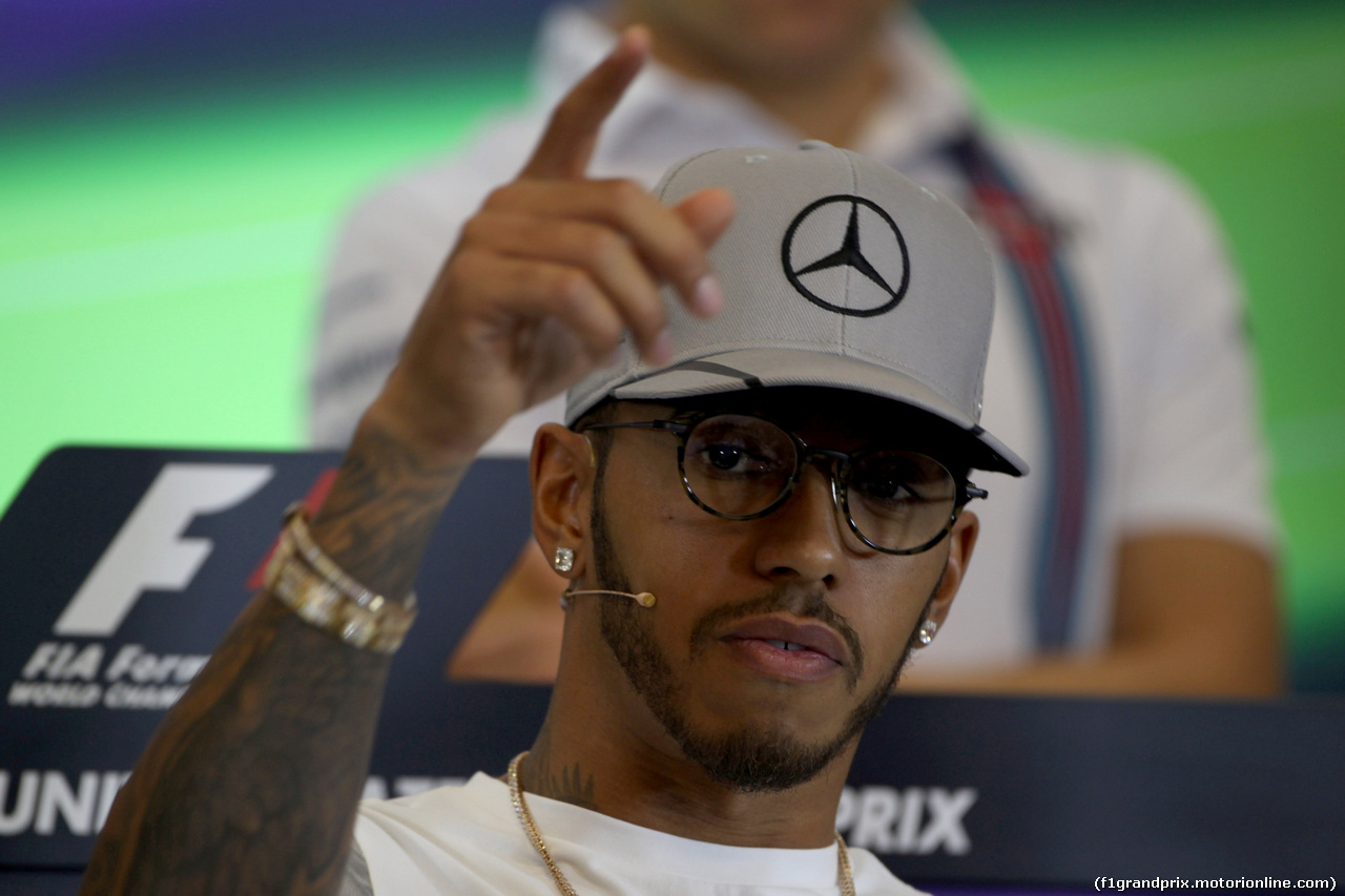 GP USA, 20.10.2016 - Conferenza Stampa, Lewis Hamilton (GBR) Mercedes AMG F1 W07 Hybrid