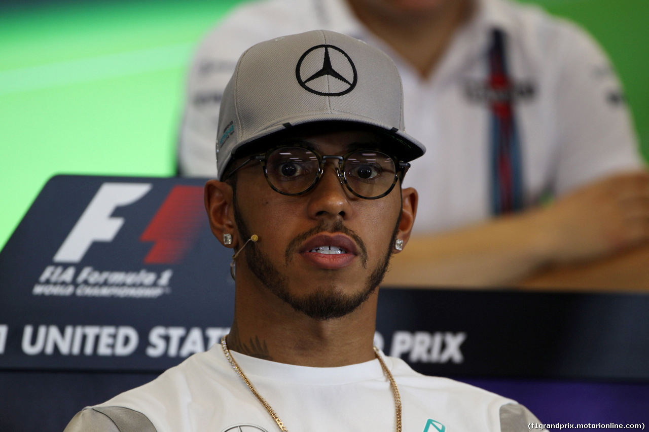 GP USA, 20.10.2016 - Conferenza Stampa, Lewis Hamilton (GBR) Mercedes AMG F1 W07 Hybrid