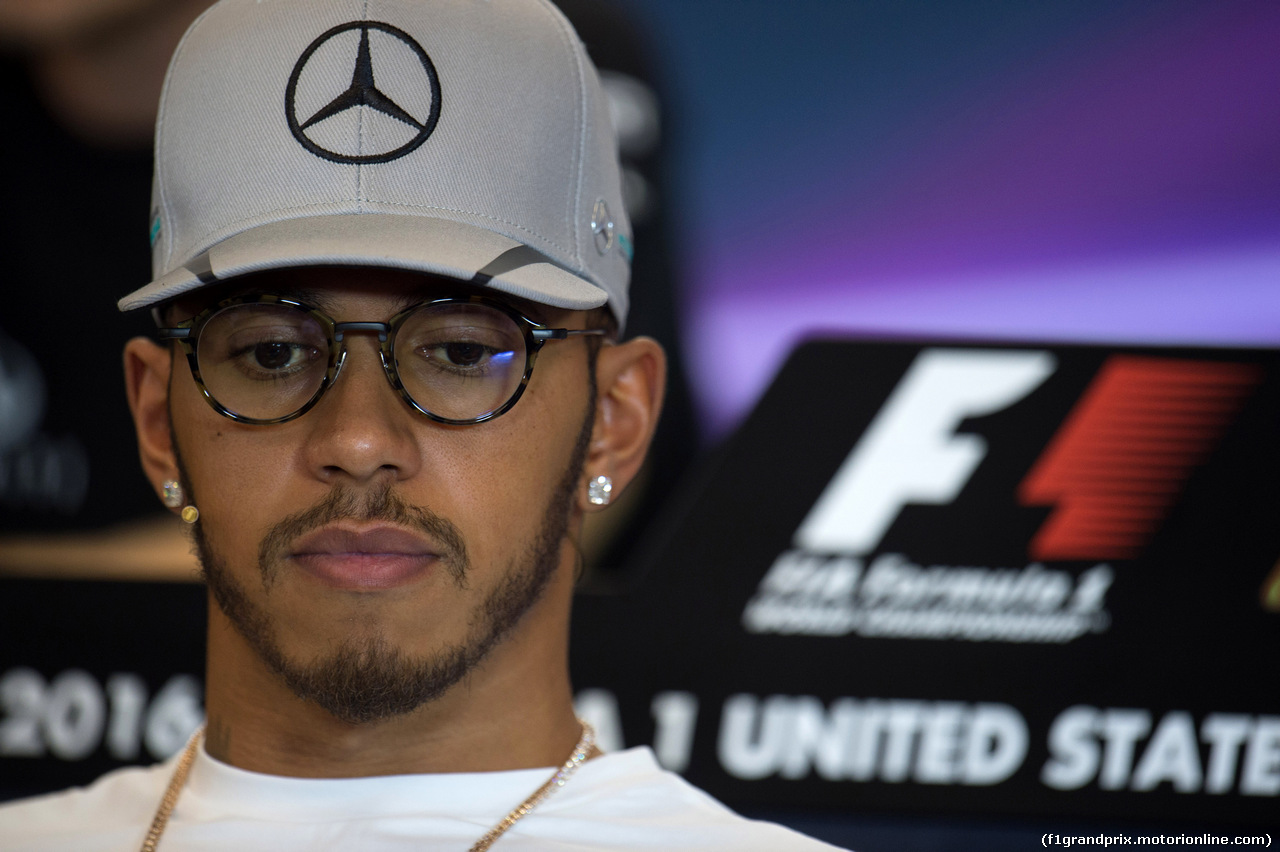 GP USA, 20.10.2016 - Conferenza Stampa, Lewis Hamilton (GBR) Mercedes AMG F1 W07 Hybrid