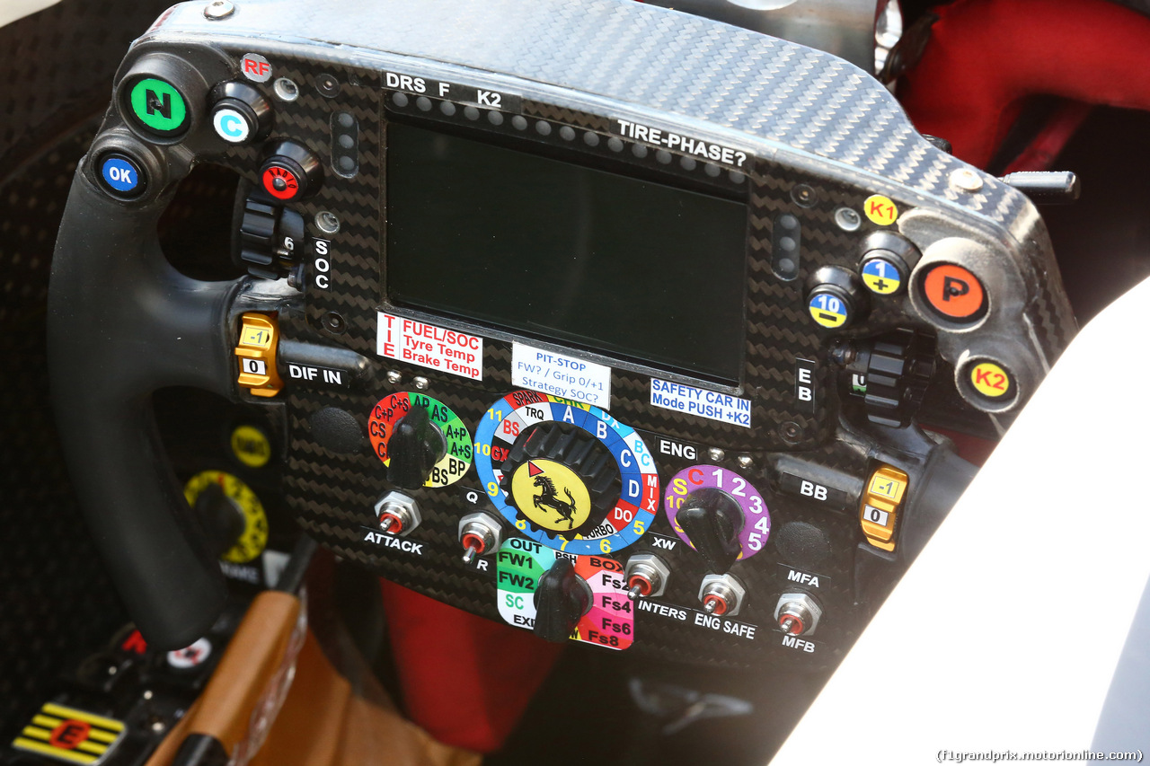 GP USA, 20.10.2016 - Ferrari steering wheel