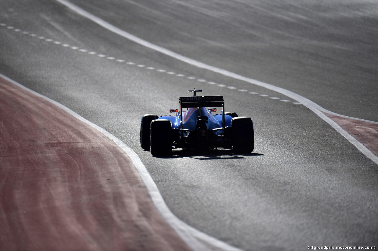 GP USA, 22.10.2016 - Prove Libere 3, Pascal Wehrlein (GER) Manor Racing MRT05