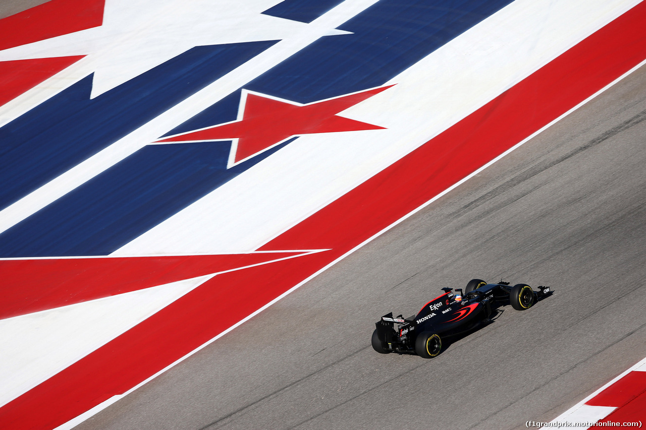 GP USA, 22.10.2016 - Prove Libere 3, Fernando Alonso (ESP) McLaren Honda MP4-31