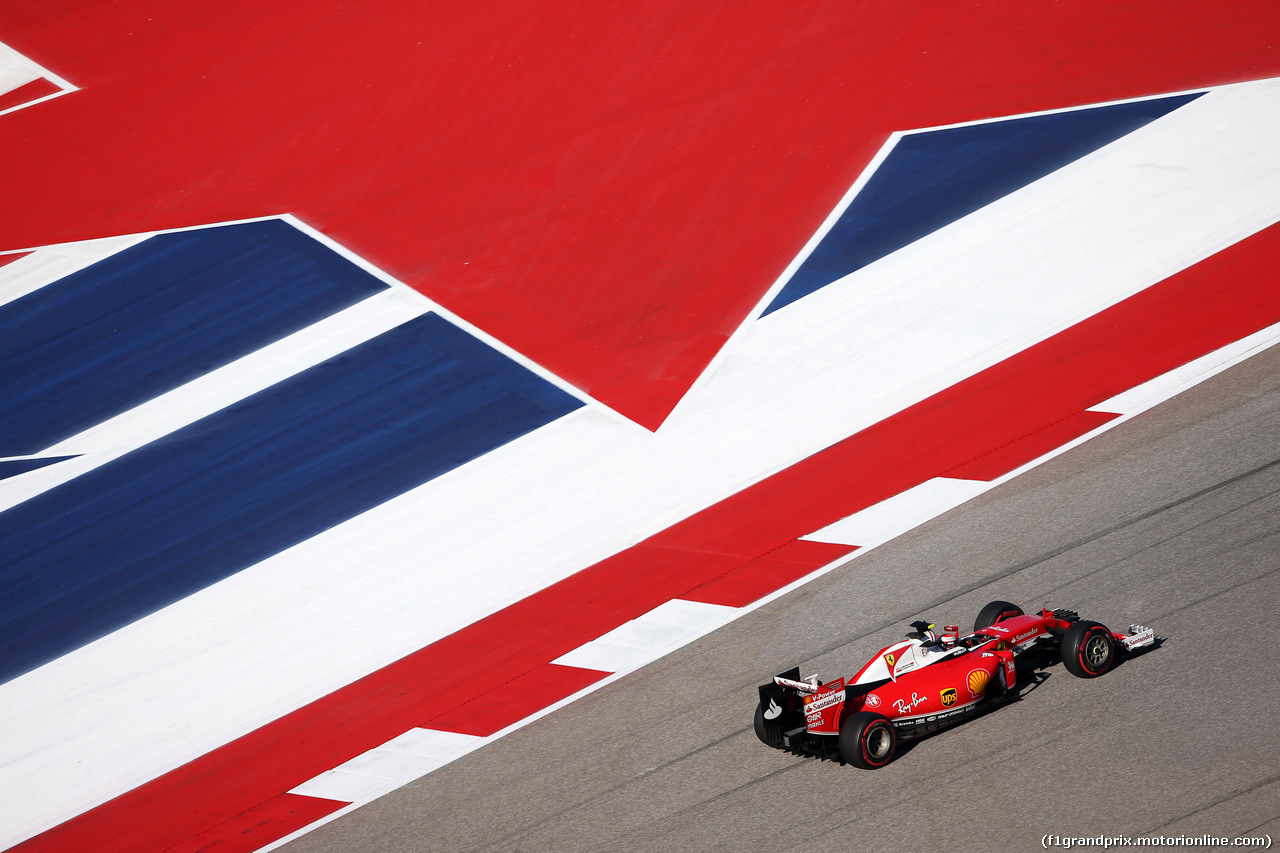GP USA, 22.10.2016 - Prove Libere 3, Kimi Raikkonen (FIN) Ferrari SF16-H