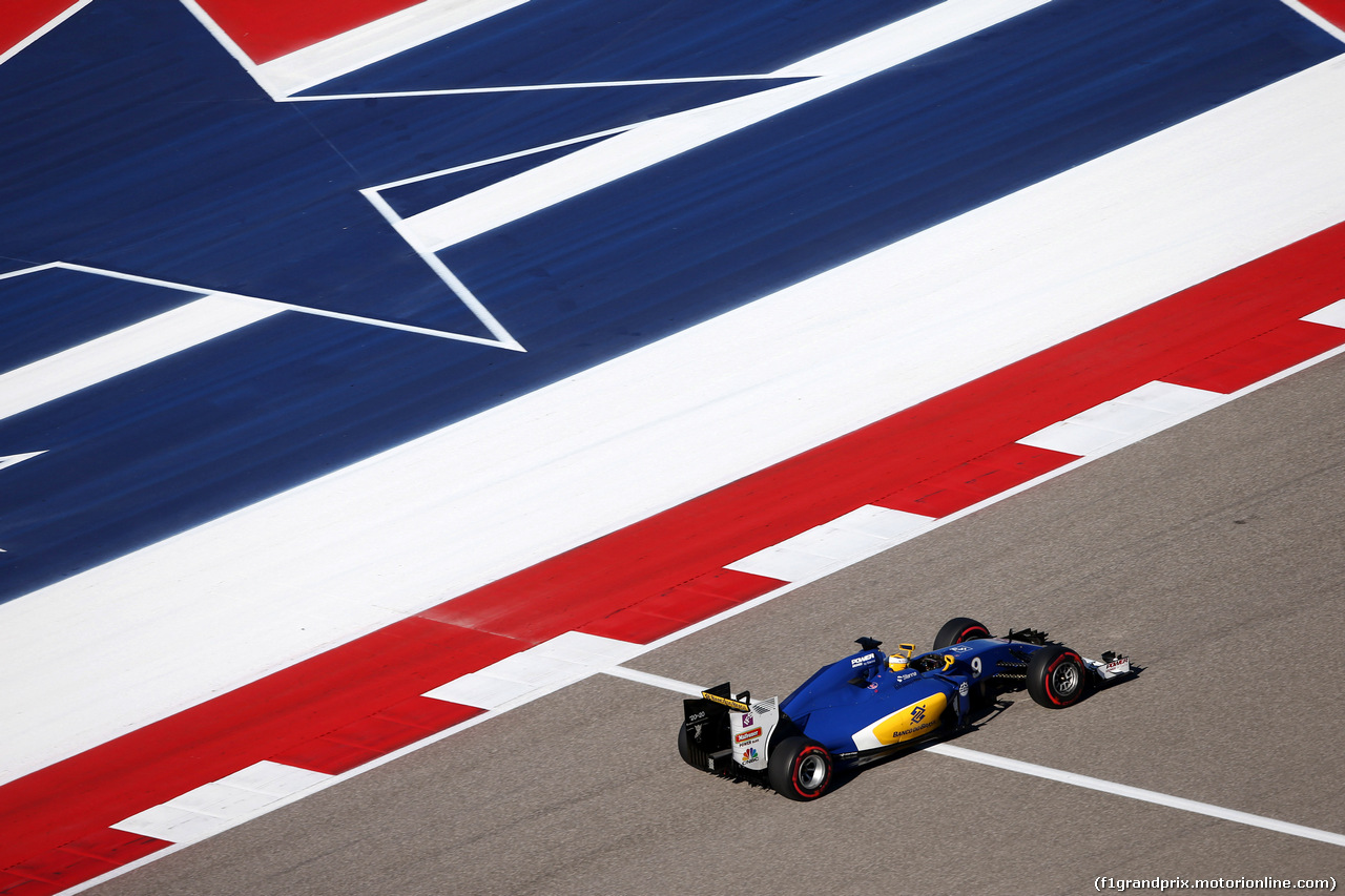 GP USA, 22.10.2016 - Prove Libere 3, Marcus Ericsson (SUE) Sauber C34