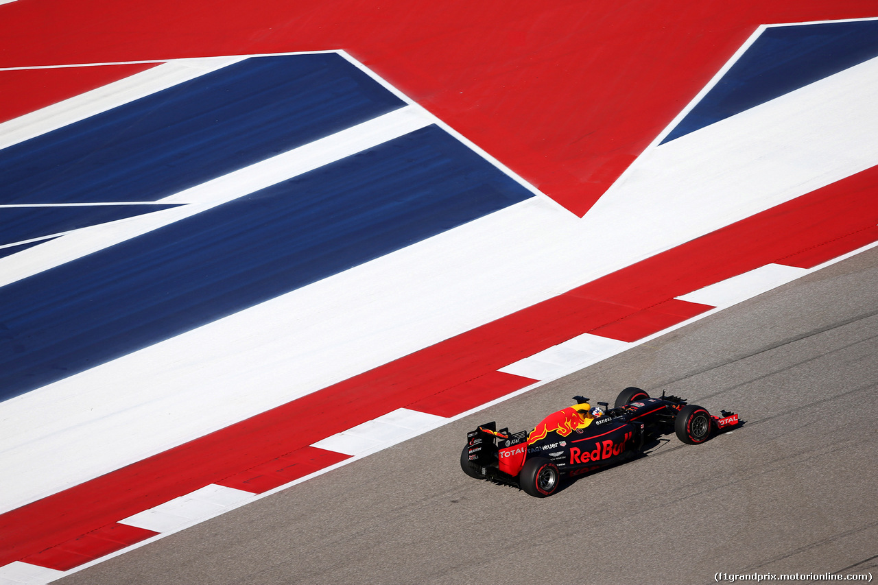 GP USA, 22.10.2016 - Prove Libere 3, Daniel Ricciardo (AUS) Red Bull Racing RB12