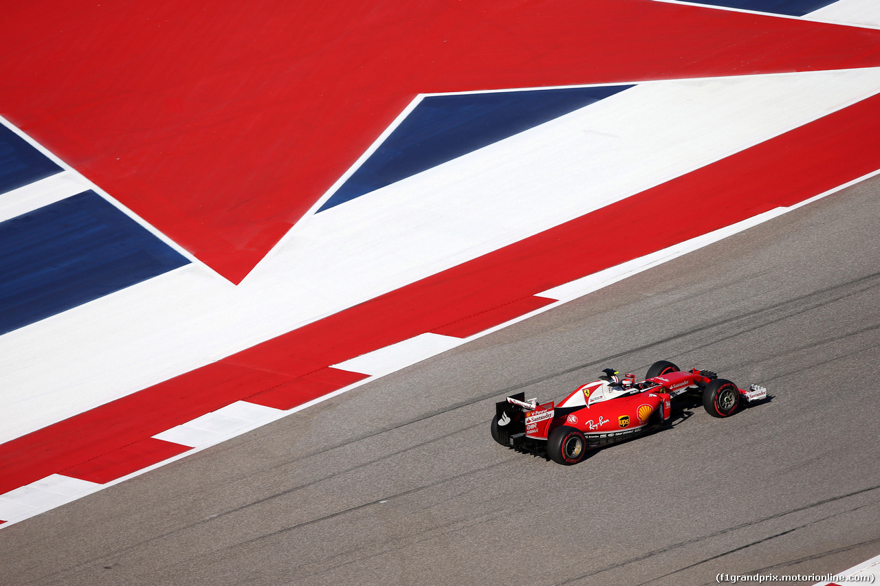 GP USA, 22.10.2016 - Prove Libere 3, Kimi Raikkonen (FIN) Ferrari SF16-H